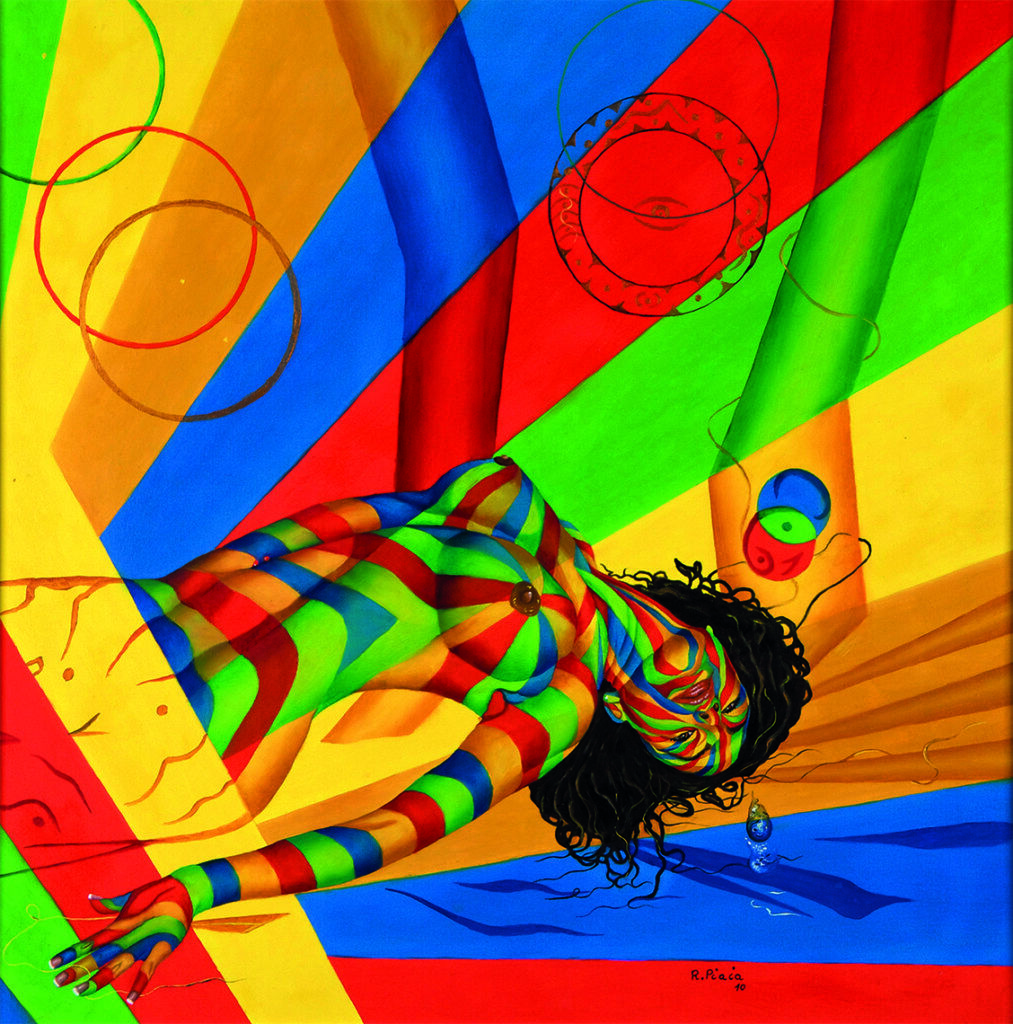 Wesen in Assurfivo – Öl auf Leinwand 60x60 cm. Wesen in Assurfivo