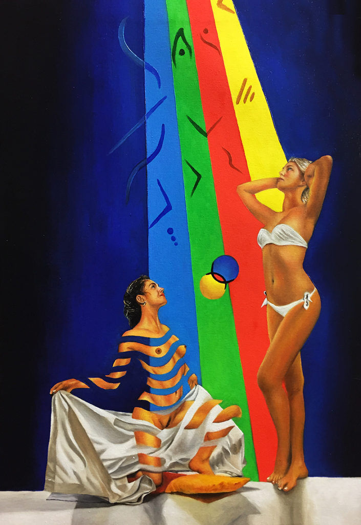 Eva und Giulia Öl auf Leinwand 50x35 cm. <img src="http://http://https://www.robertopiaia.com/gemälde/eva_giulia/wp-content/uploads/2018/05/eva_giulia.jpg" alt="Gemälde-Roberto Piaia - Eva und Giulia"/>