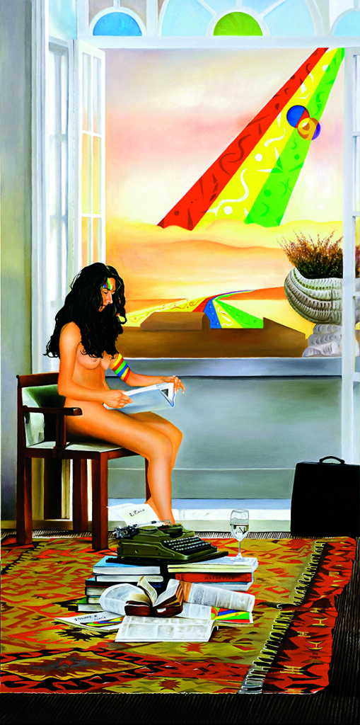 Gedanken von Mary – Öl auf Leinwand 100x50 cm. Gedanken von Mary